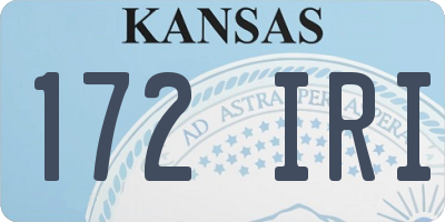 KS license plate 172IRI