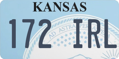 KS license plate 172IRL