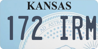 KS license plate 172IRM