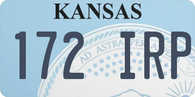KS license plate 172IRP