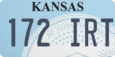 KS license plate 172IRT