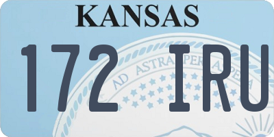 KS license plate 172IRU