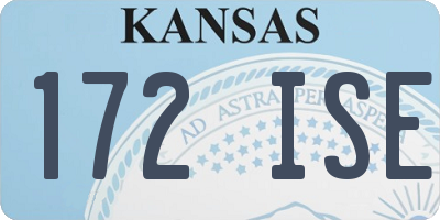 KS license plate 172ISE