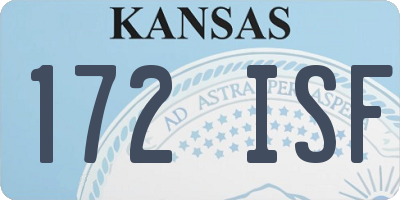 KS license plate 172ISF
