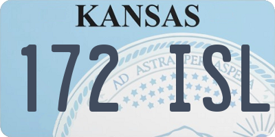 KS license plate 172ISL