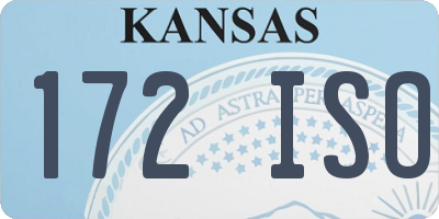 KS license plate 172ISO