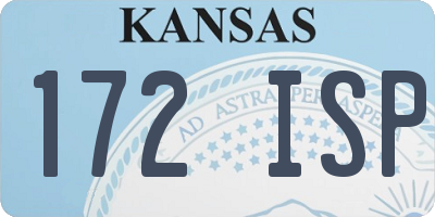 KS license plate 172ISP