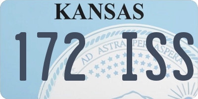 KS license plate 172ISS