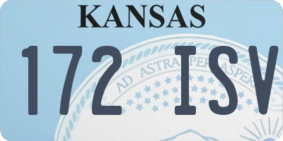 KS license plate 172ISV