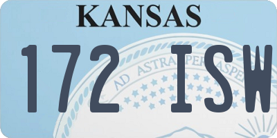 KS license plate 172ISW