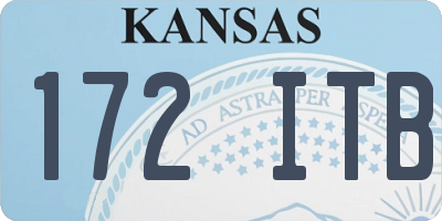 KS license plate 172ITB