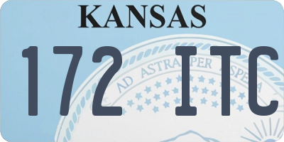 KS license plate 172ITC