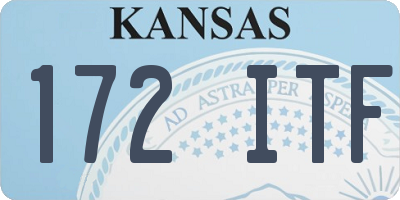 KS license plate 172ITF