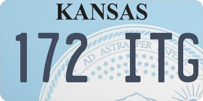 KS license plate 172ITG