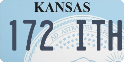 KS license plate 172ITH