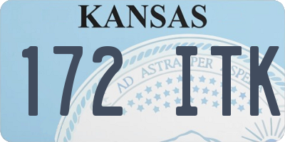 KS license plate 172ITK