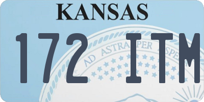 KS license plate 172ITM