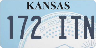 KS license plate 172ITN