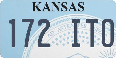 KS license plate 172ITO