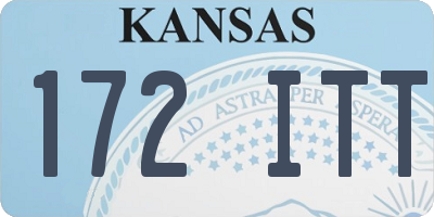 KS license plate 172ITT