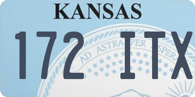 KS license plate 172ITX