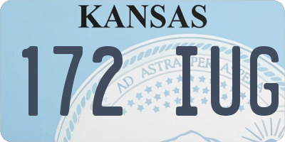 KS license plate 172IUG