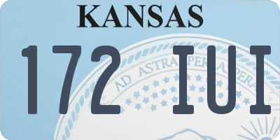 KS license plate 172IUI
