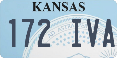 KS license plate 172IVA