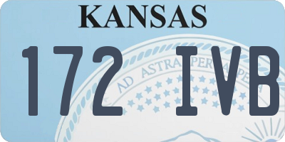 KS license plate 172IVB