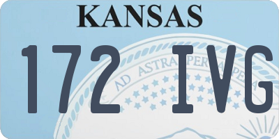 KS license plate 172IVG