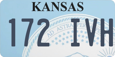 KS license plate 172IVH