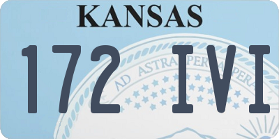 KS license plate 172IVI