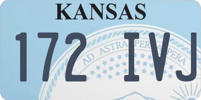 KS license plate 172IVJ