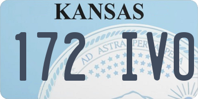 KS license plate 172IVO