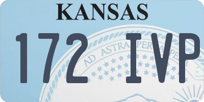 KS license plate 172IVP