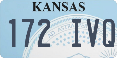 KS license plate 172IVQ