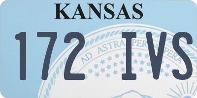 KS license plate 172IVS