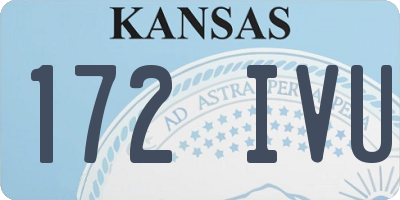 KS license plate 172IVU