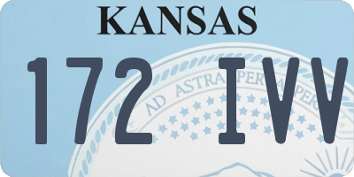KS license plate 172IVV
