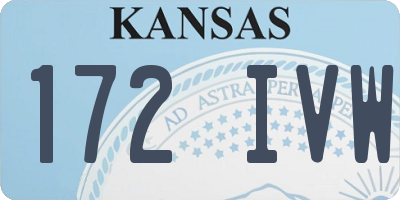 KS license plate 172IVW