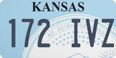 KS license plate 172IVZ