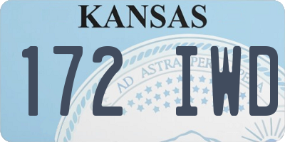 KS license plate 172IWD