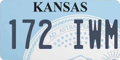 KS license plate 172IWM
