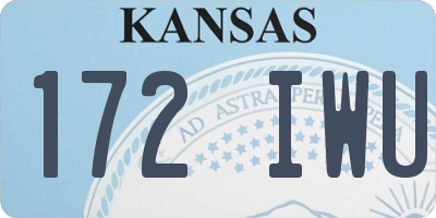 KS license plate 172IWU