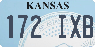 KS license plate 172IXB