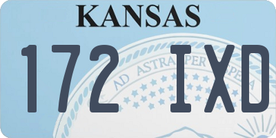 KS license plate 172IXD