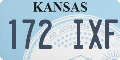 KS license plate 172IXF