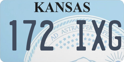 KS license plate 172IXG