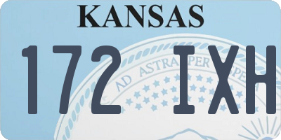KS license plate 172IXH