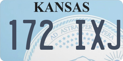 KS license plate 172IXJ